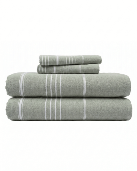 Classic Fringeless XL Bath Bundle - Sage