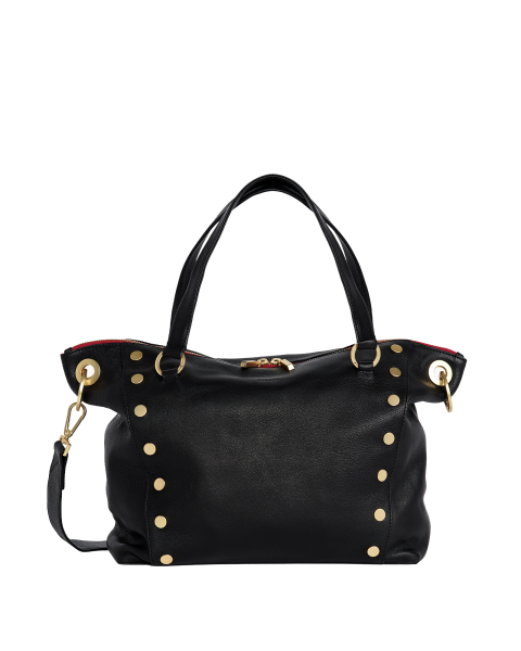 Daniel | Black/Brushed Gold Red Zip | Lrg