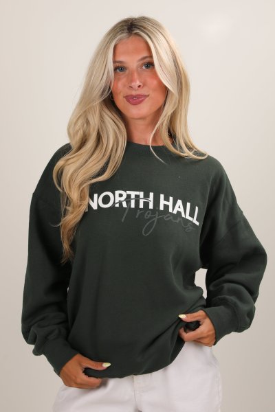 Hunter Green North Hall Trojans Sweatshirt