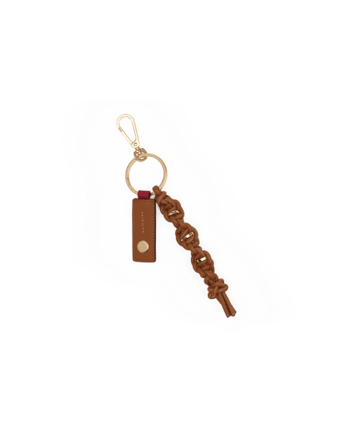 Knotted Key Ring | Cocoa/Gold