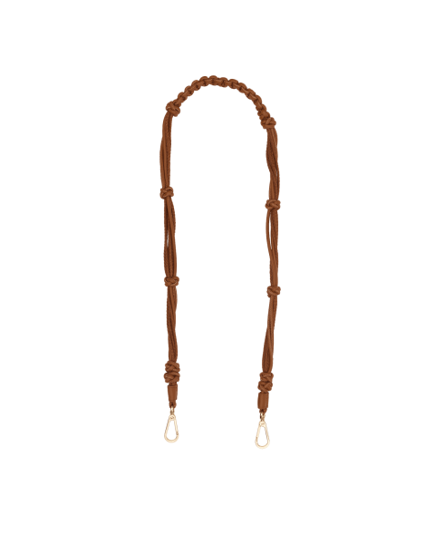Knotted Long Strap | Cocoa/Gold