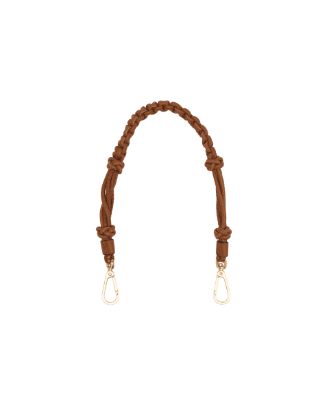 Knotted Short Strap | Cocoa/Gold
