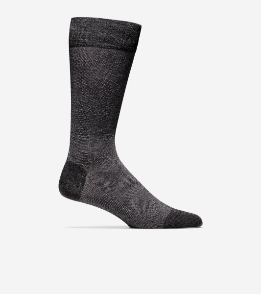 Men's Pique Textured Crew Socks