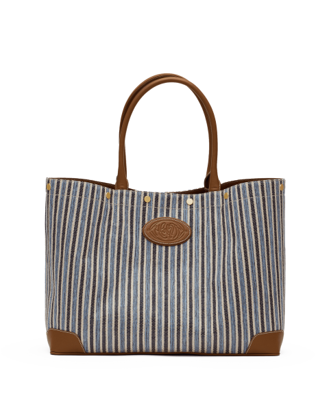 Olympia Tote | Cabana Blue/Brushed Gold