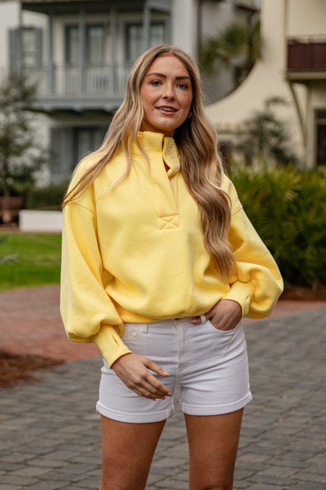 FINAL SALE - Golden Trail Button-Front Sweatshirt