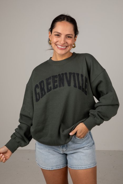 Greenville Graphic Hunter Green Pullover