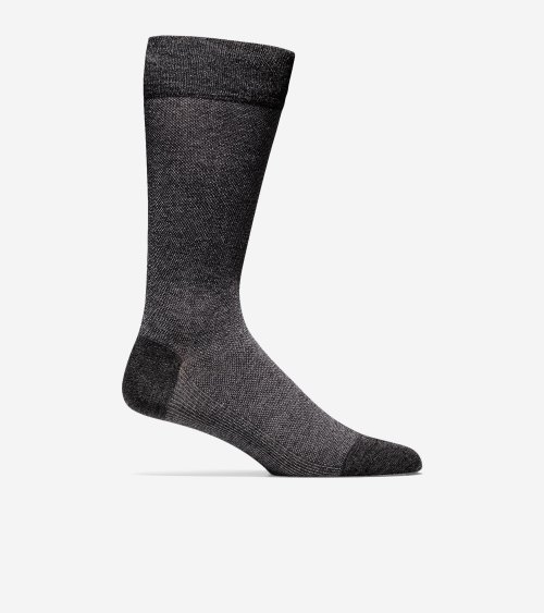 Men's Pique Textured Crew Socks