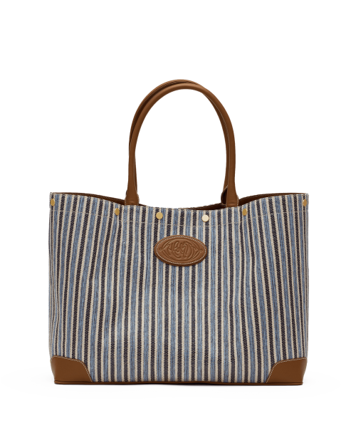 Olympia Tote | Cabana Blue/Brushed Gold