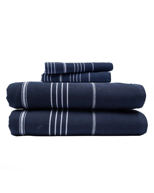 Classic Fringeless XL Bath Bundle - Navy