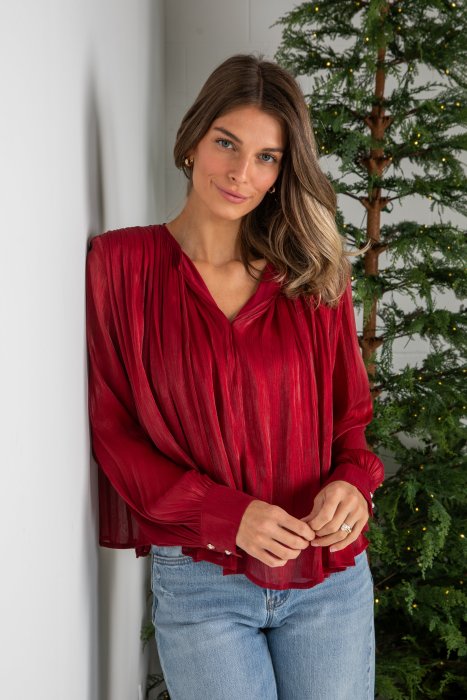 FINAL SALE - Cranberry Gala Blouse