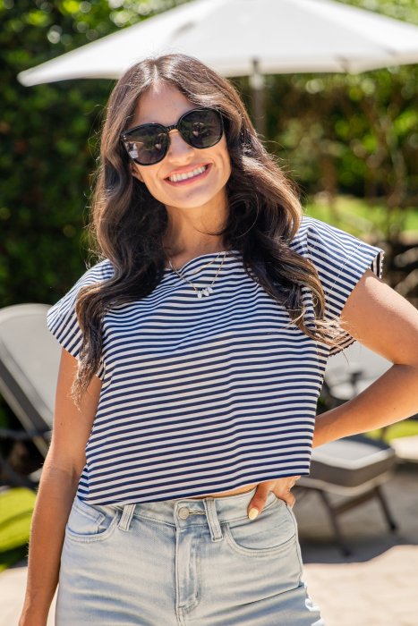Happiness Ahead Striped Blouse - DU Deal